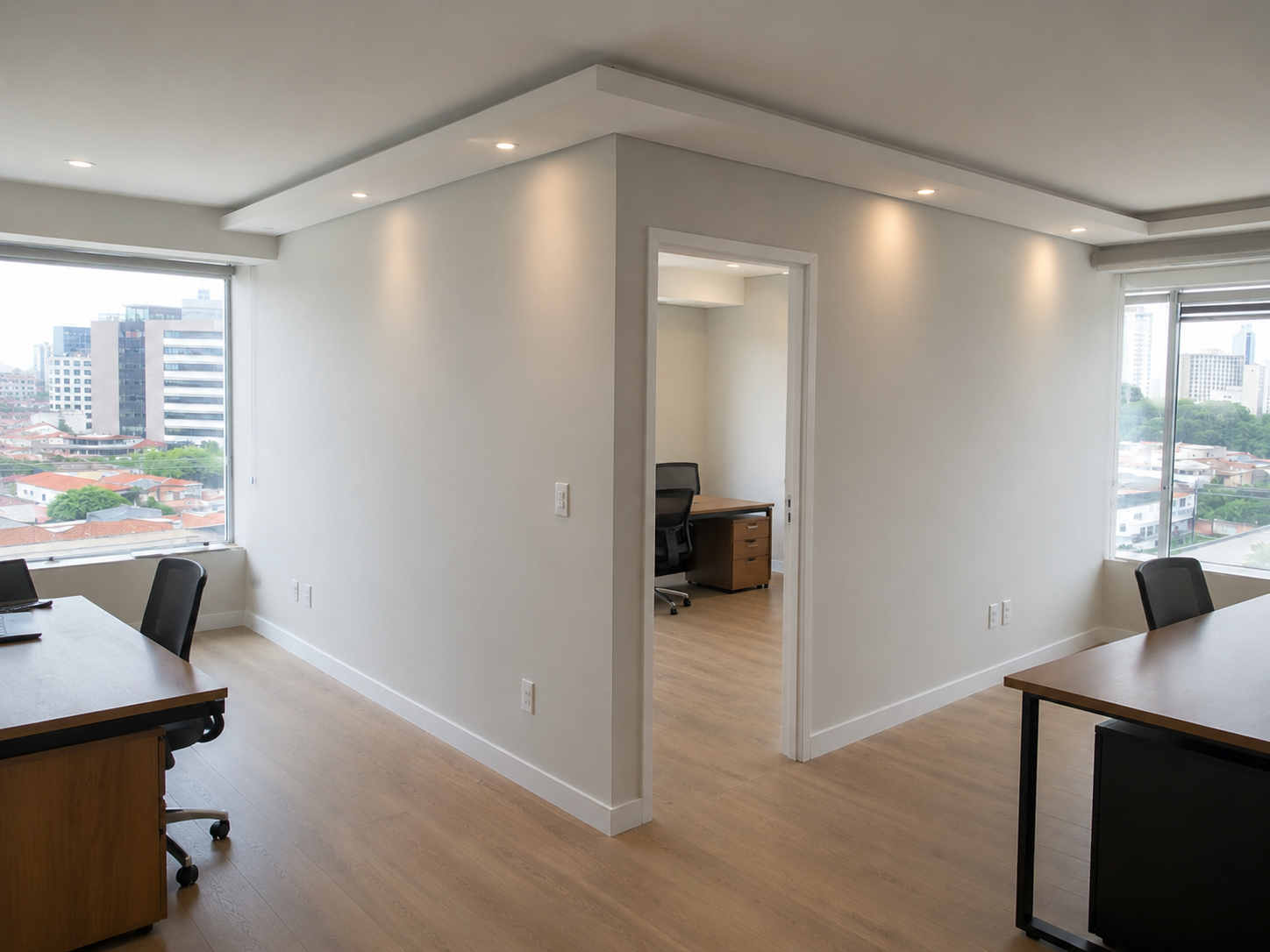 Ambiente após instalação de drywall