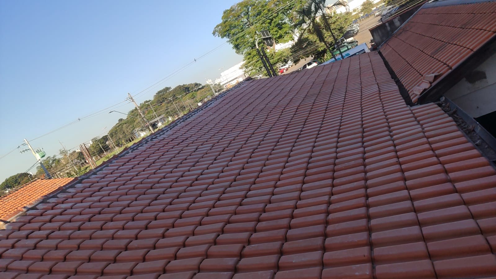 Telhado após reparo